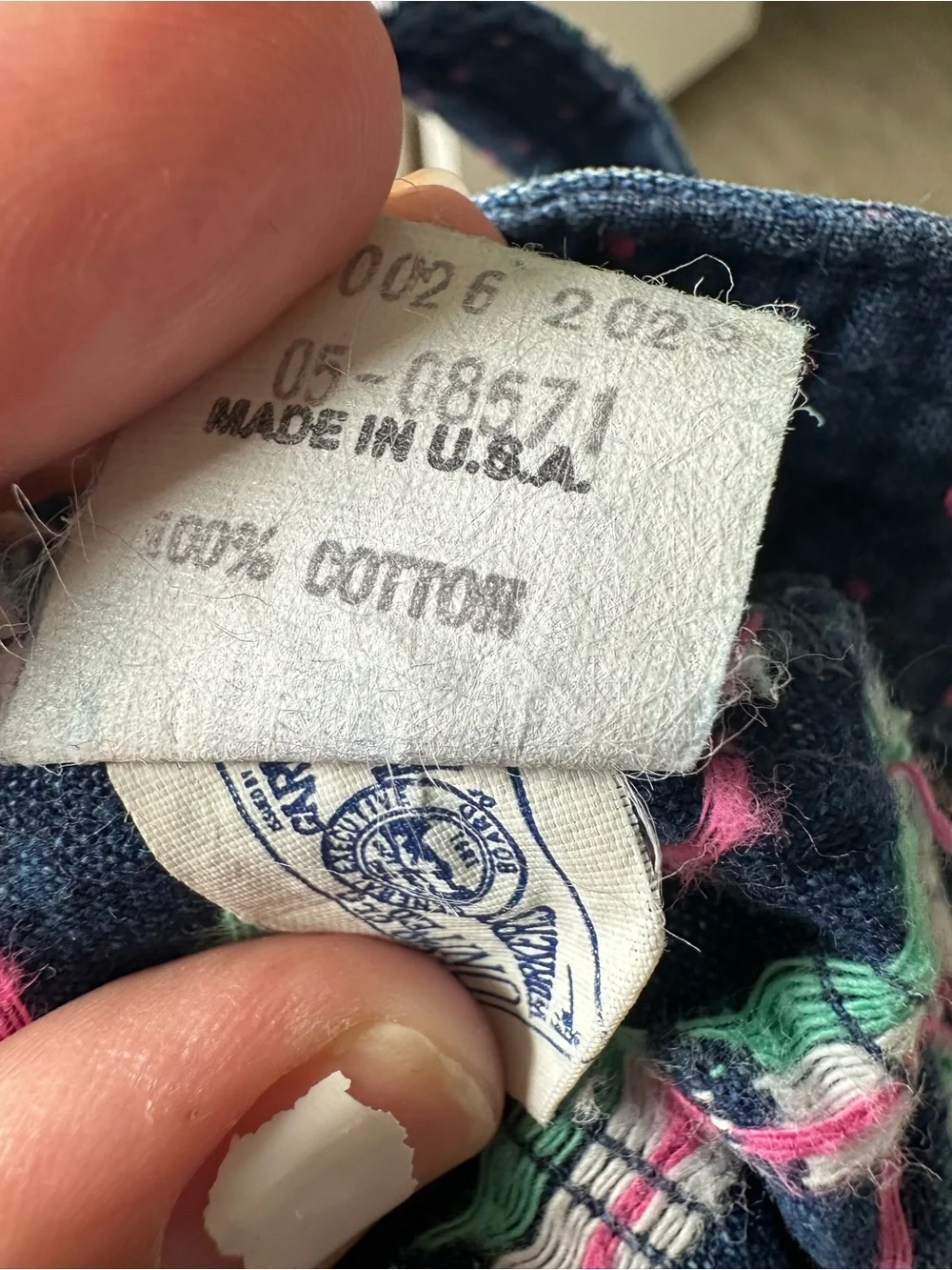 OshKosh B'gosh Vintage Navy Floral Print Baby Overalls